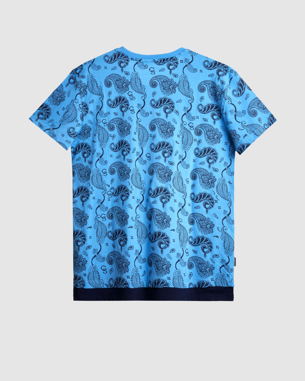 Men's Sky Blue Jersey T-Shirt, with Casual Society Paisley
